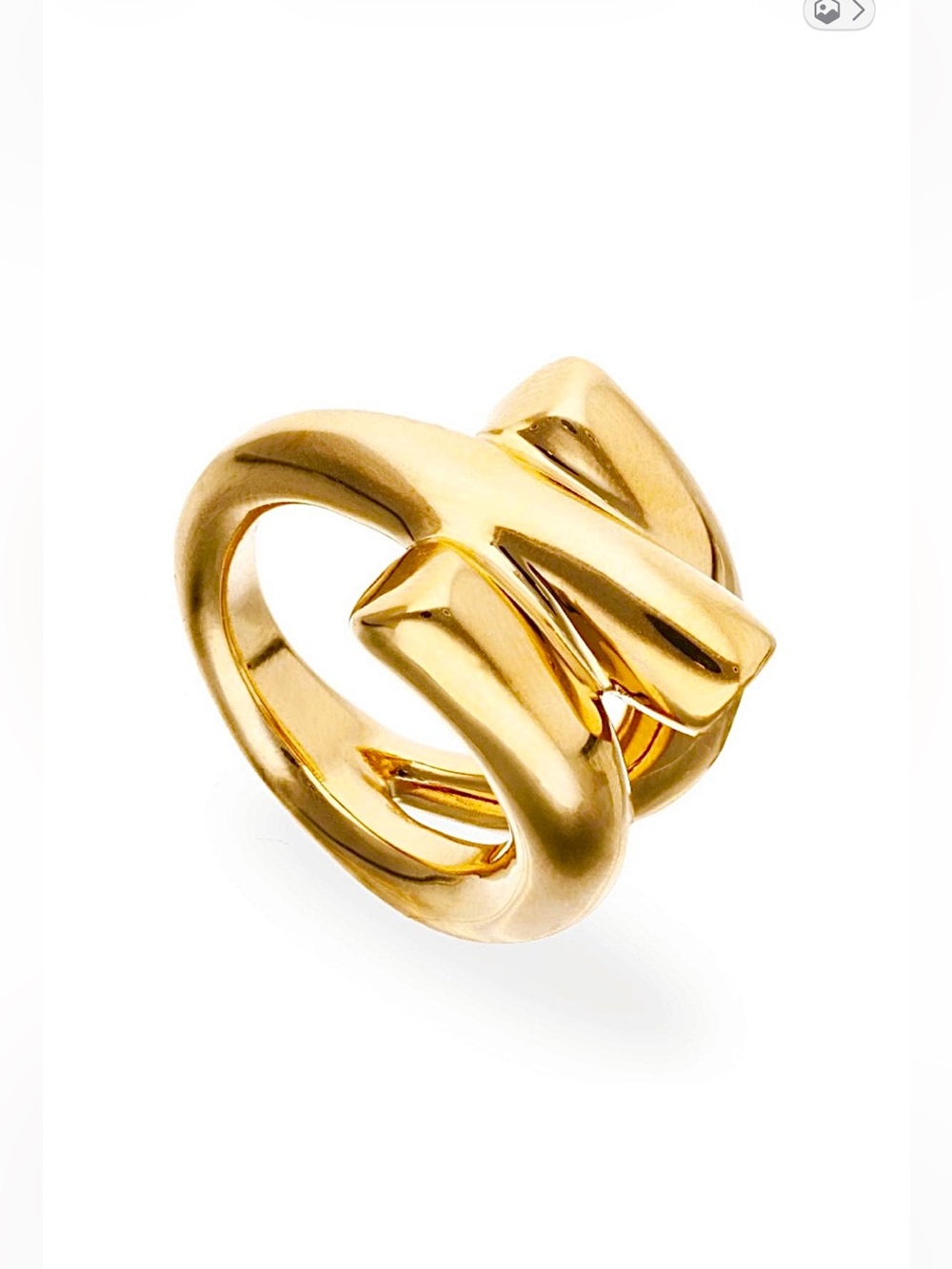 UNO de 50 Organic Shapes Gold Ring